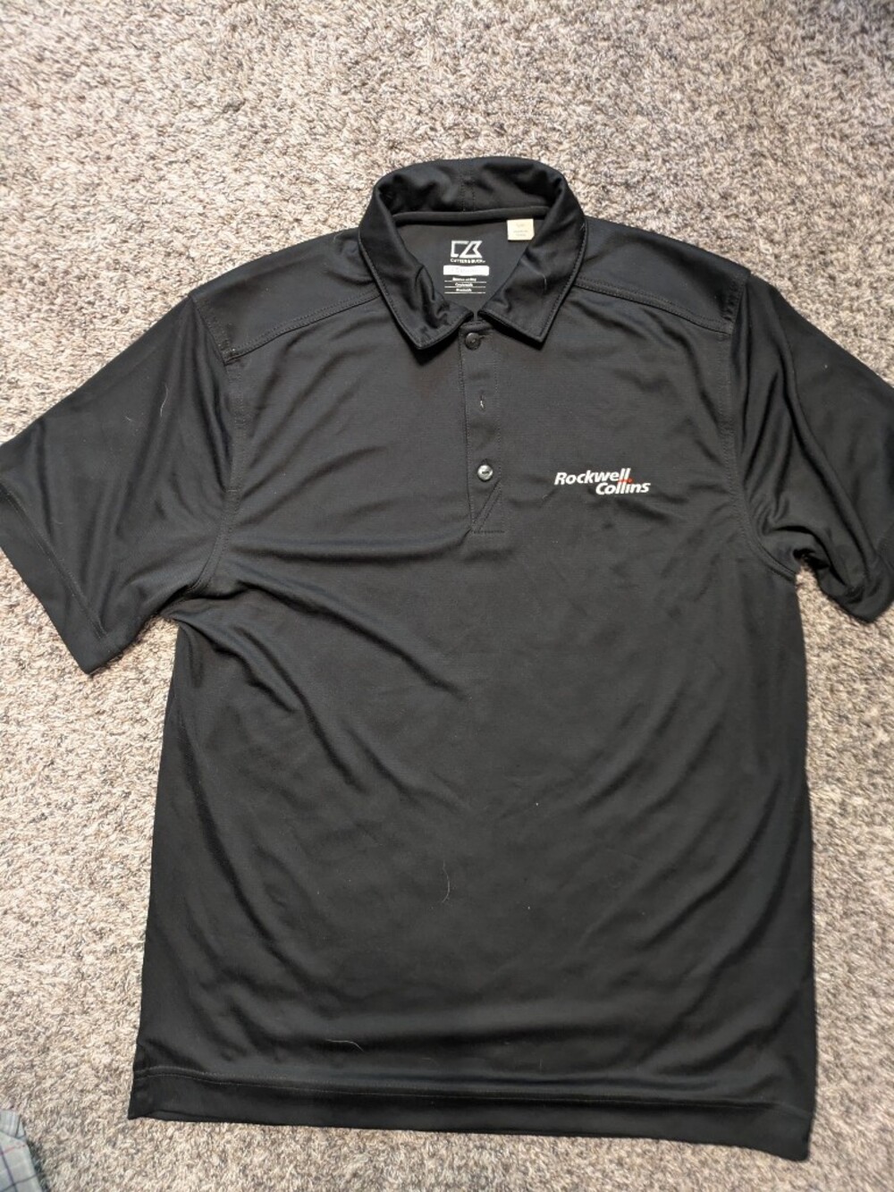 Rockwell Collins Men’s Black Polo Shirt